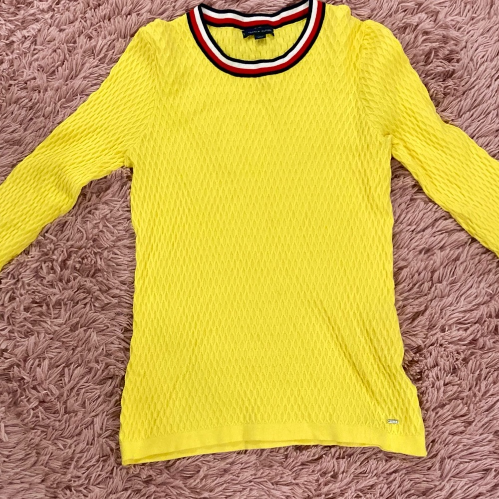 Tommy Hilfiger Vibrant Comfy Cable Knit Sweater 🌻